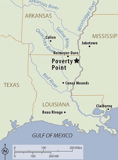 Poverty Point in Louisiana