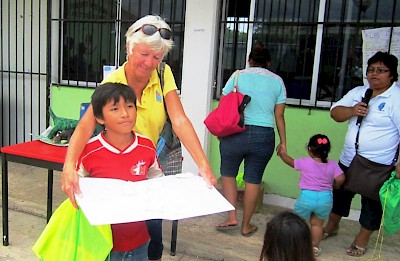 Sharon Helgason of the Chicxulub Food Bank near Progreso, Yucatan, Mexico