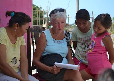 Sharon Helgason of the Chicxulub Food Bank near Progreso, Yucatan, Mexico