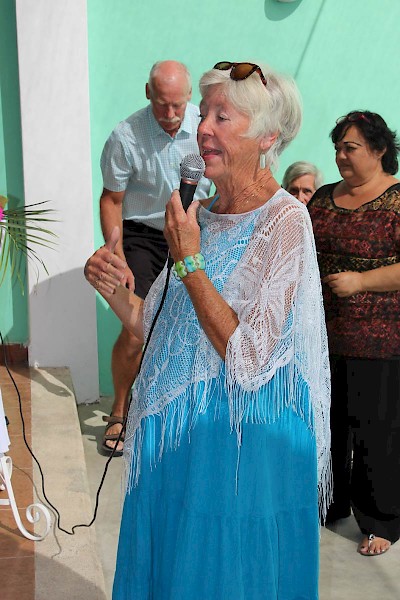Sharon Helgason of the Chicxulub Food Bank near Progreso, Yucatan, Mexico