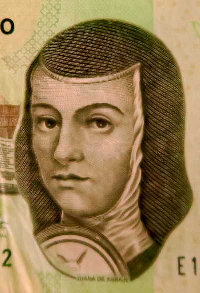 Photo of Juana de Asbai on the Mexican 200 peso note.