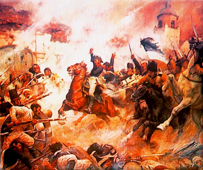 Mexican Troops attack the Alamo