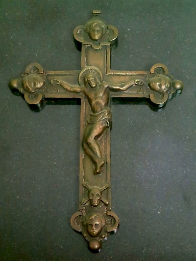 A Roman Catholic crucifix recovered from a Spanish shipwreck in the 1500s.