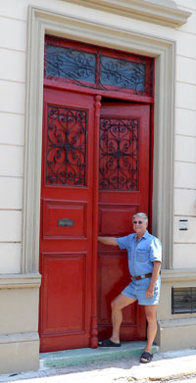 Grant Spradling at his front door in Merida Yucatan