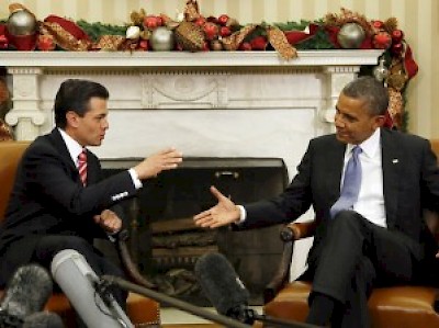 U.S. President Obama meets with Mexico's President-elect Nieto in the Oval Office of the White House in Washington
