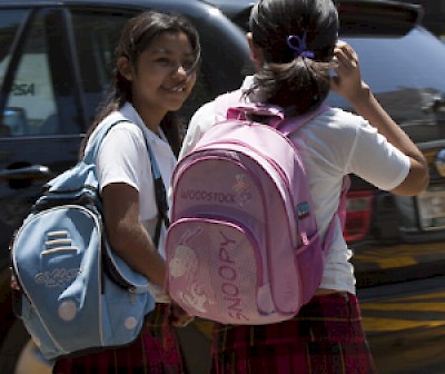 School girls in Yucatan