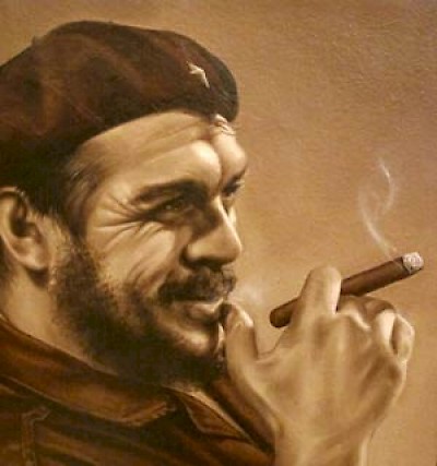 Che smoking a Cigar - Havana, Cuba