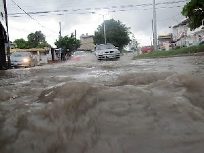 Mudslide in Campeche Yucatan Mexico