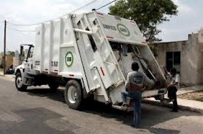 Garbage Pick Up in Merida Yucatan Mexico
