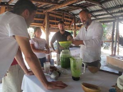 Alessandro Porcelli preparing food in Yucatan for Cook It Raw