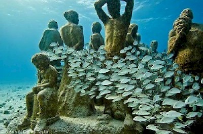 Underwater Museum  in CanCun Yucatan Mexico