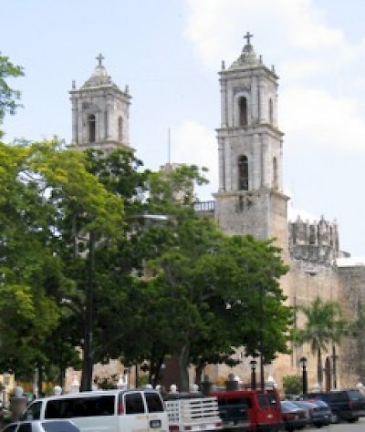 cathedral in Valladolid Yucatan