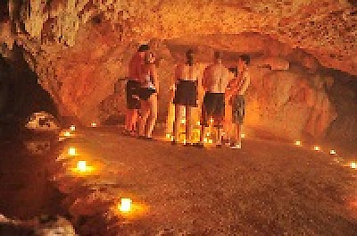 Mayan Ceremony in a Cave in Progreso Yucatan