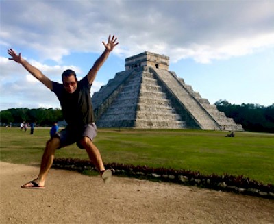 Joshua Gatcke at Chichen Itza in Yucatan